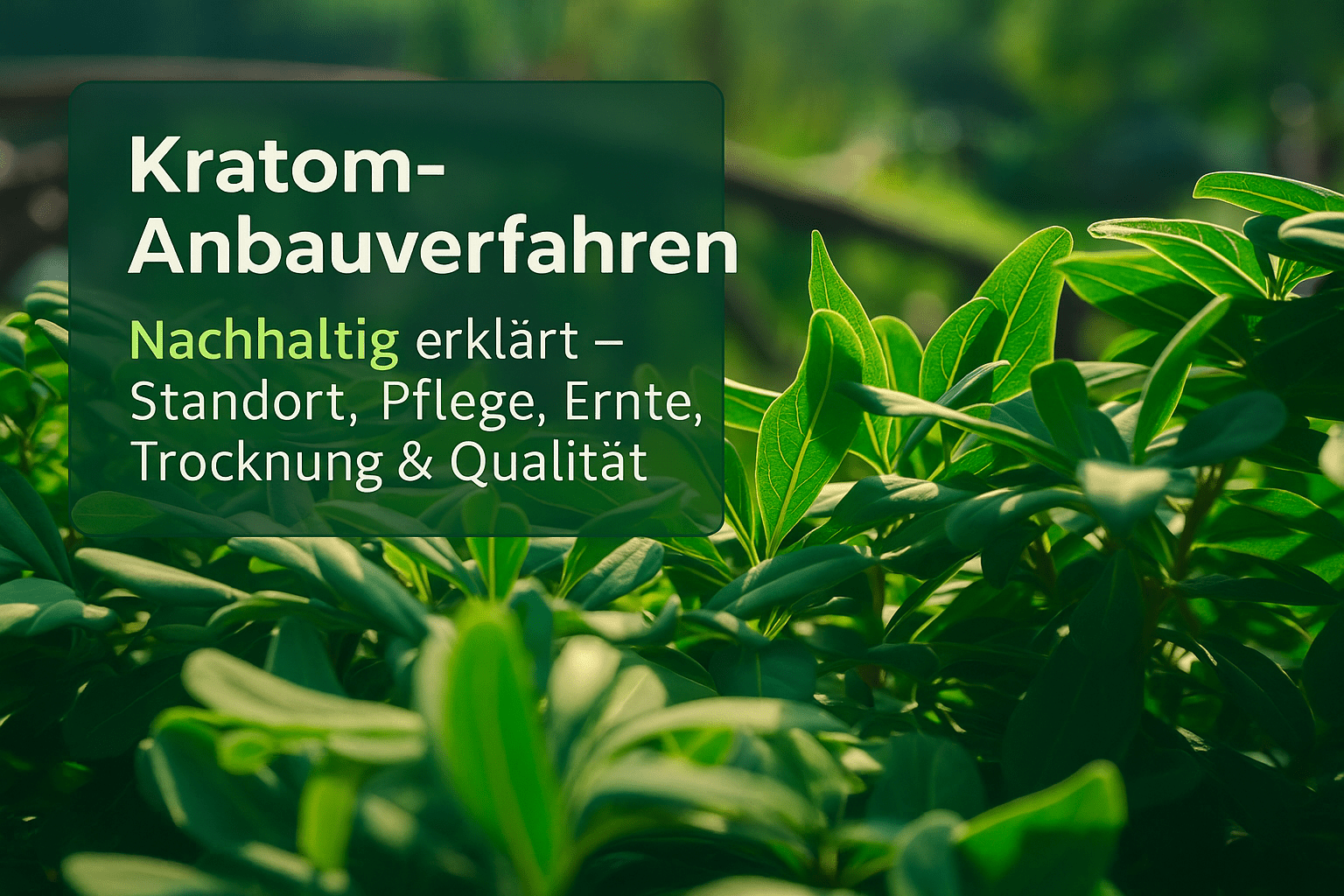 kratom anbauverfahren details: Nachhaltig erklärt - Brain Chill