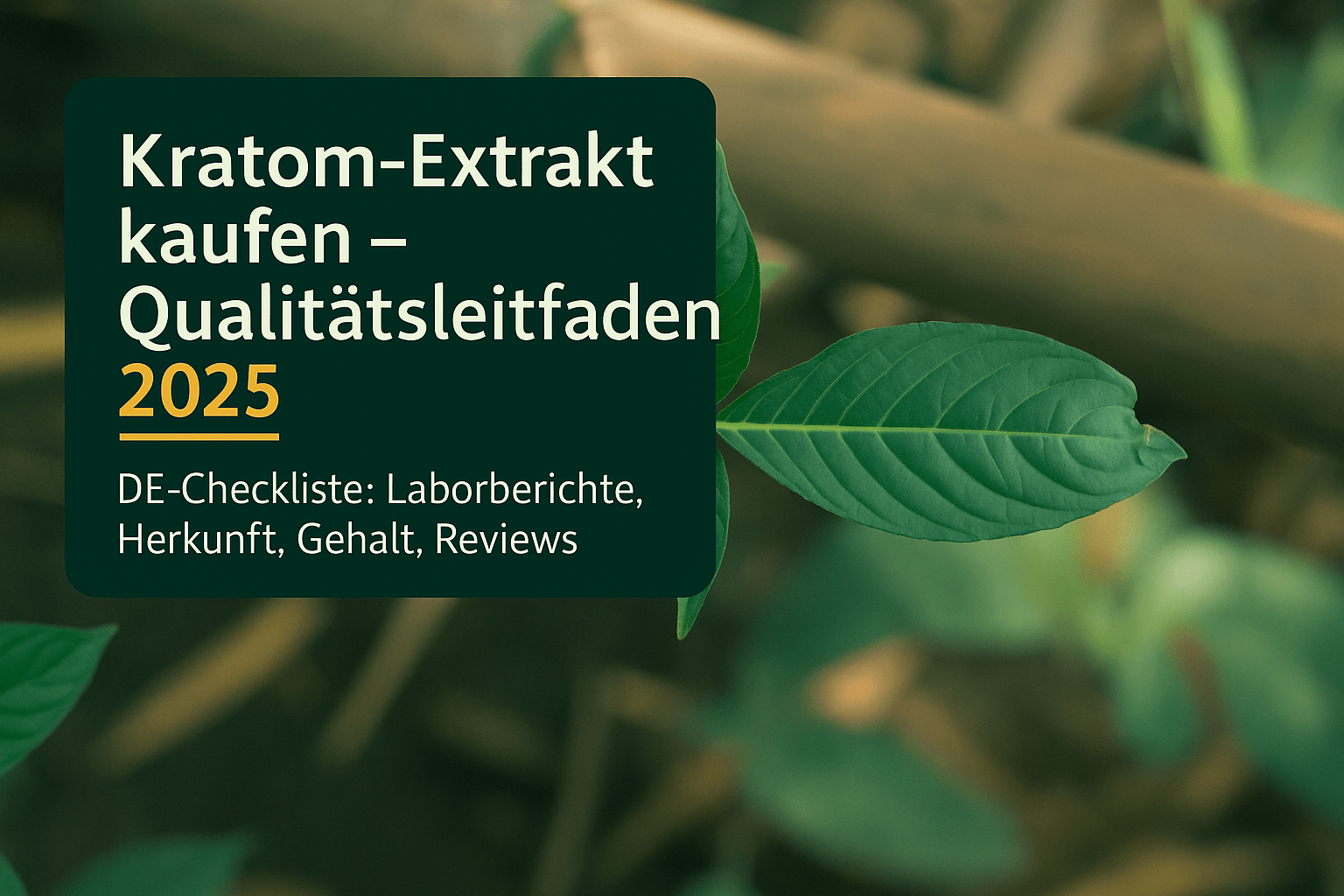Kratom Extrakt kaufen: Qualitätsleitfaden für Deutschland 2025 - Brain Chill