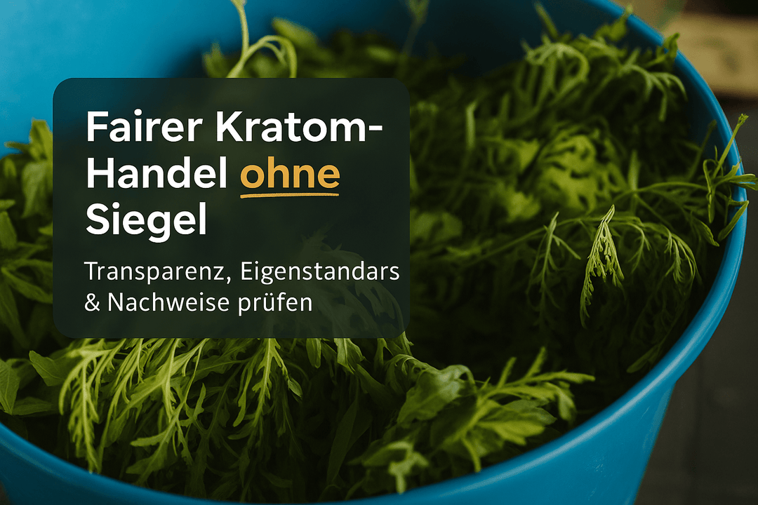Kratom fairer Handel Siegel: Transparenz ohne offizielles Zertifikat - Brain Chill