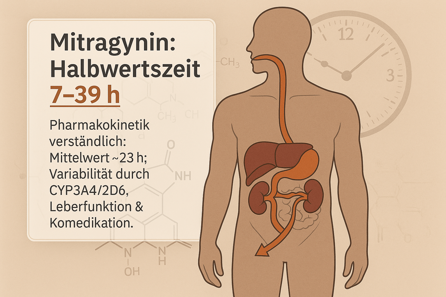 Kratom Halbwertszeit: Pharmakokinetik von Mitragynin verständlich erklärt - Brain Chill