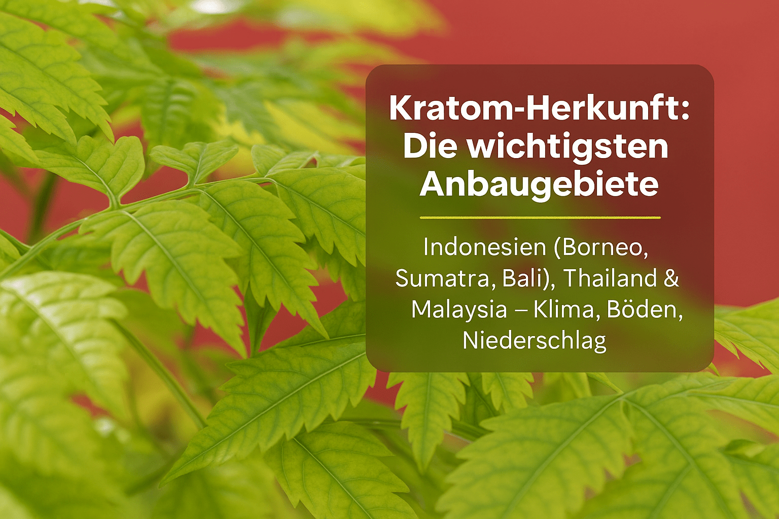 Kratom Herkunft Regionen: Überblick der Anbaugebiete - Brain Chill