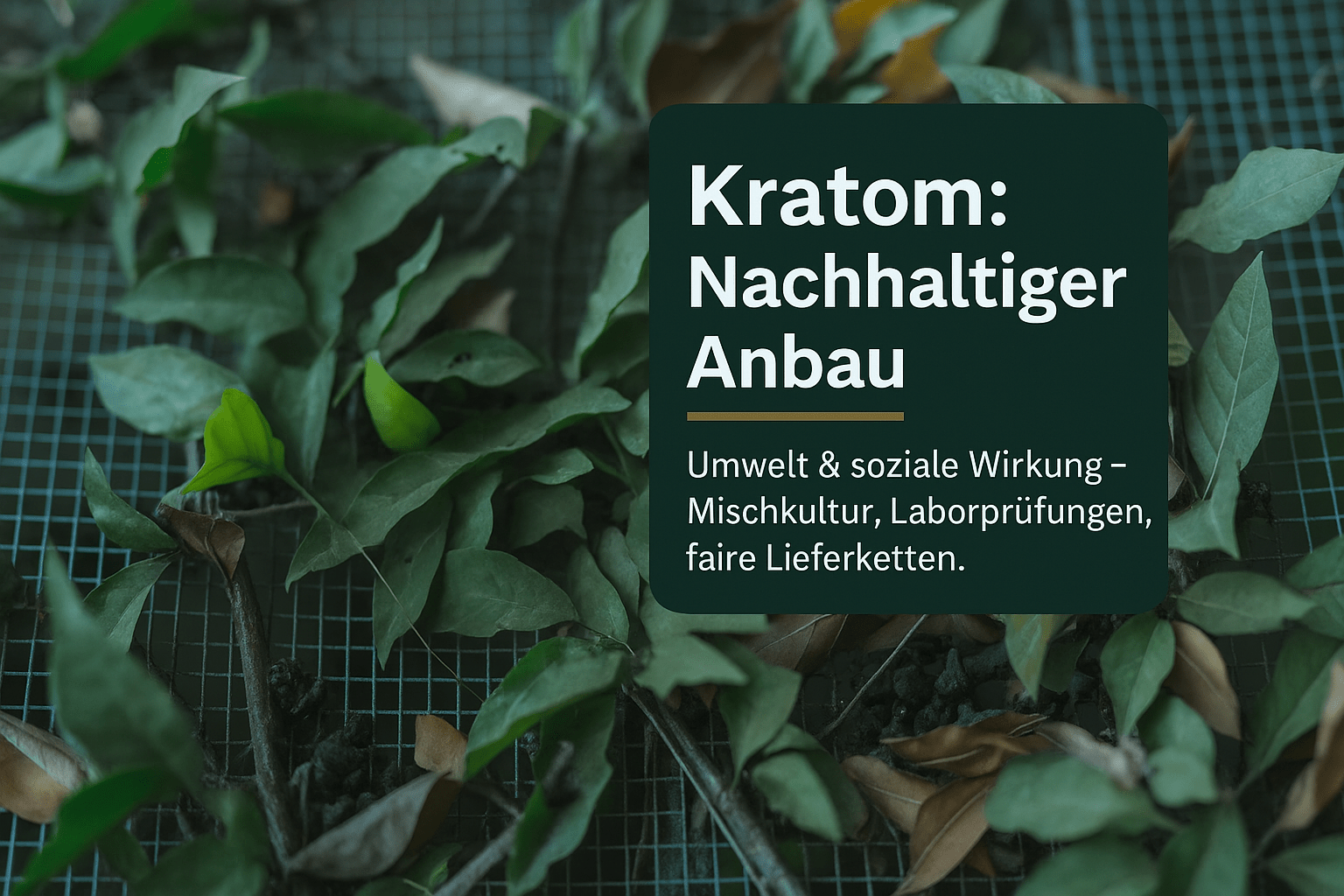 kratom nachhaltiger anbau: Umwelt & soziale Wirkung - Brain Chill