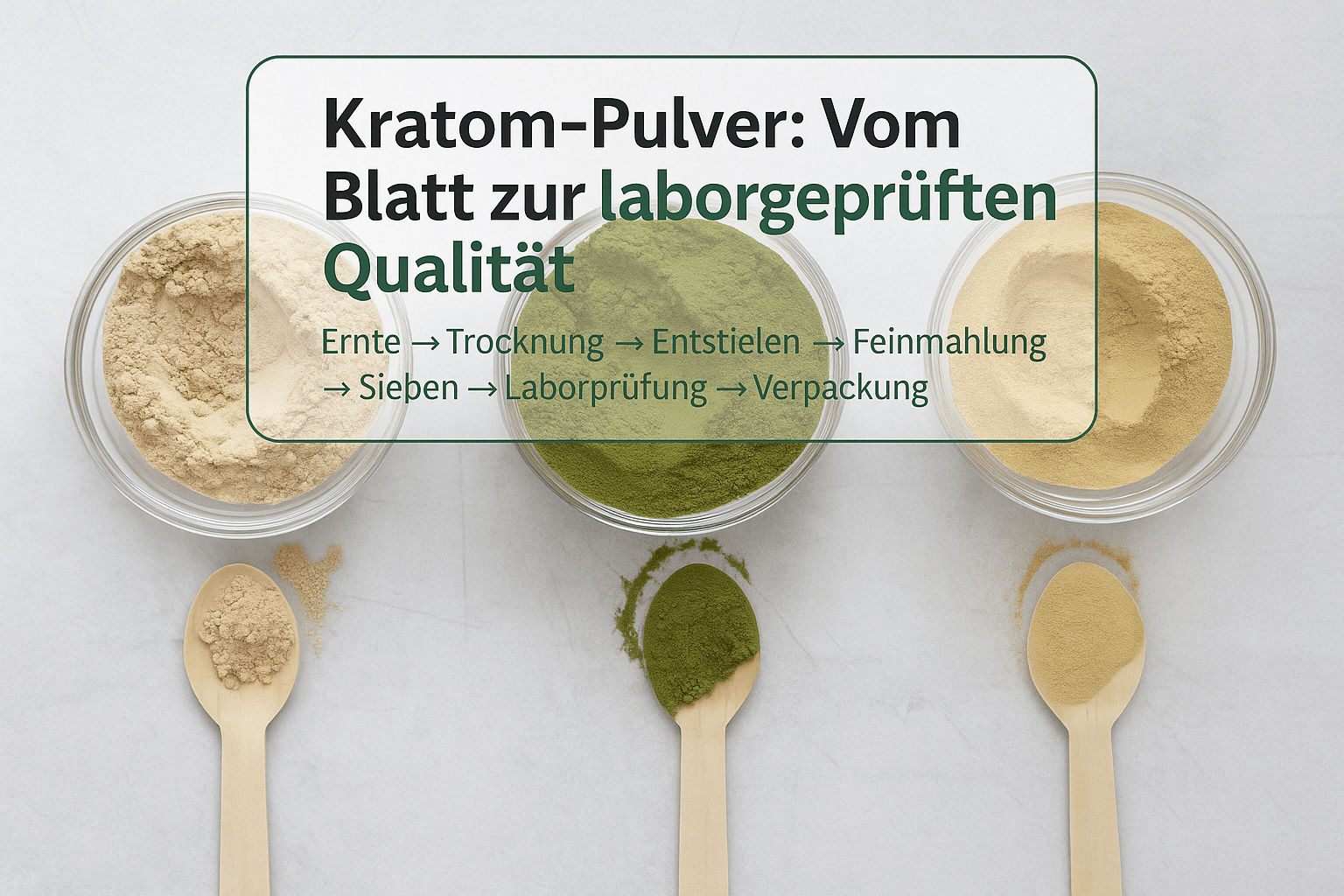 Kratom Pulver Herstellungsprozess: Vom Blatt zur laborgeprüften Qualität - Brain Chill