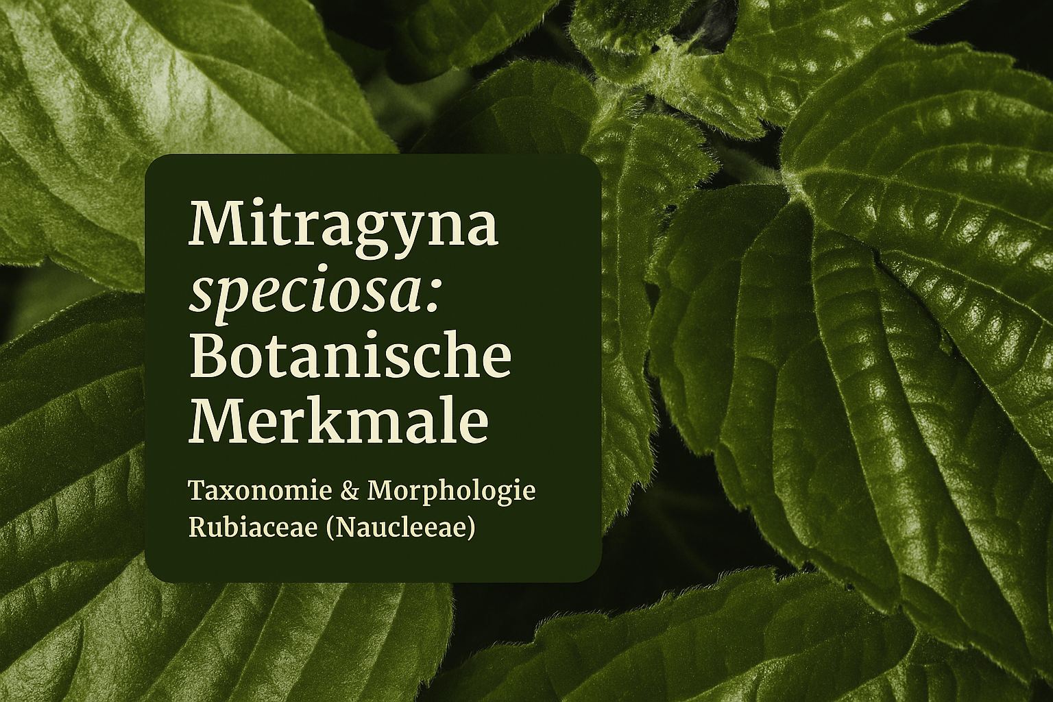Mitragyna speciosa botanische Merkmale: Wissenschaftliche Klassifikation & Morphologie - Brain Chill